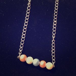 Bar birthstone necklace